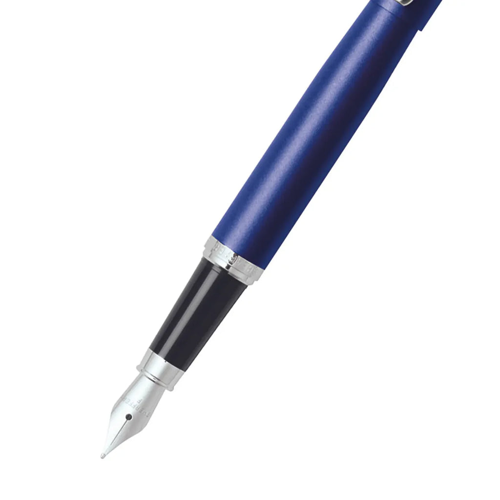 VFM Neon Blue w/Nickel Plated Trims and Medium Nib Fountain Pen
