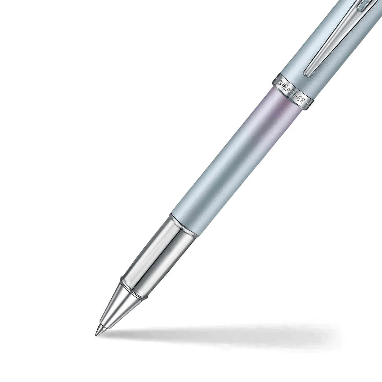 Sheaffer 100 9376 Expressions Blue and Pink Pearlised Gradient Rollerball Pen with Chrome-plated Trims