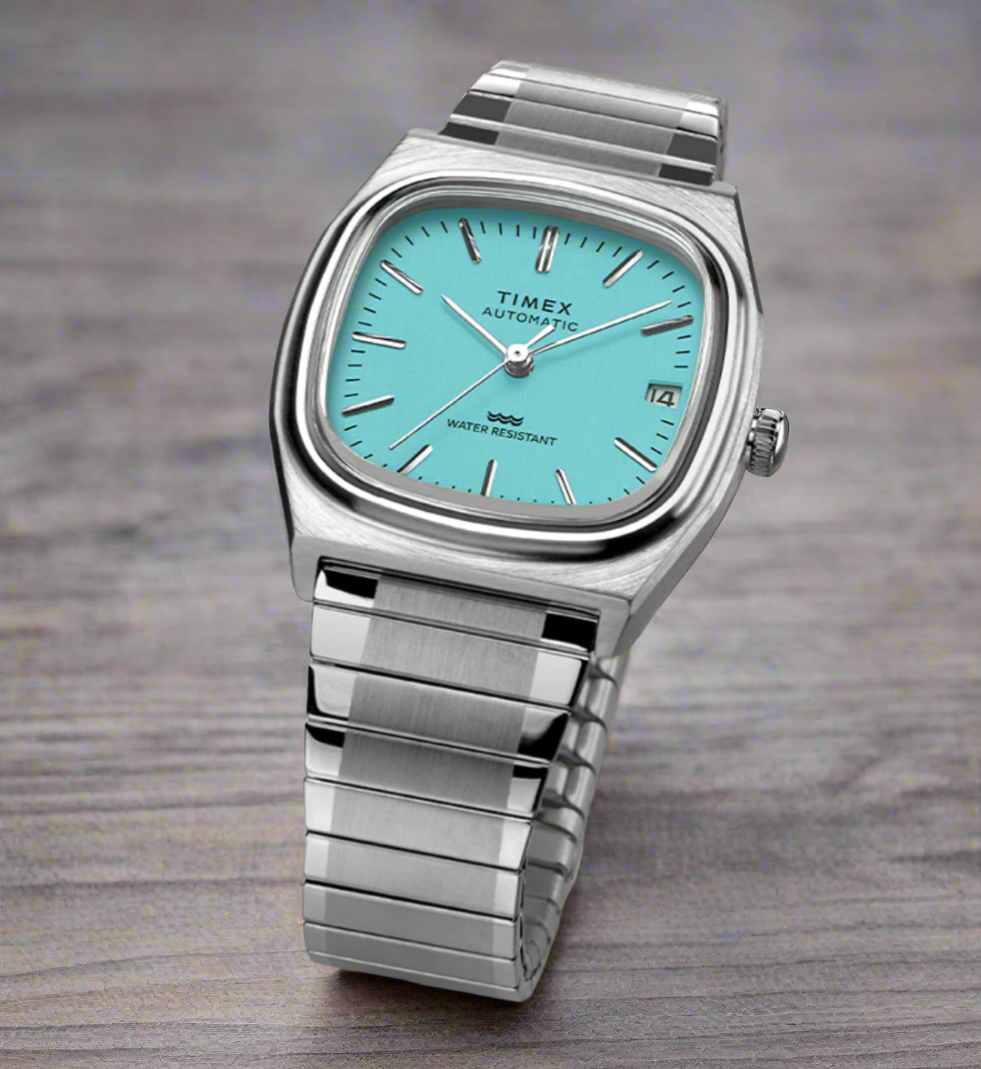 Timex® Automatic 1983 E Line 34mm Stainless Steel Expansion Band Watch