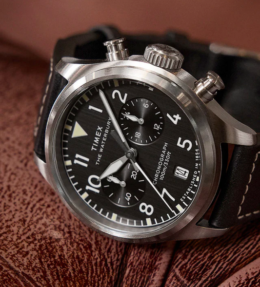 Waterbury Ace Chronograph
41mm Leather Strap Watch