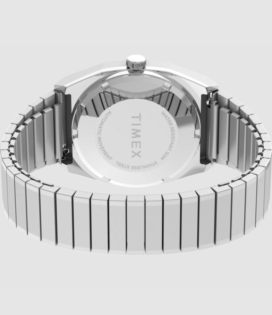 Timex® Automatic 1983 E Line Reissue 34mm Stainless Steel Expansion Band Watch