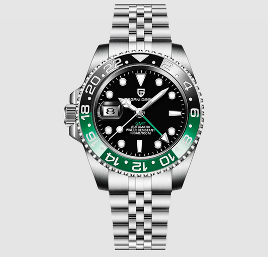 Pagani Design Automatic GMT Green & Black Jubilee Bracelet