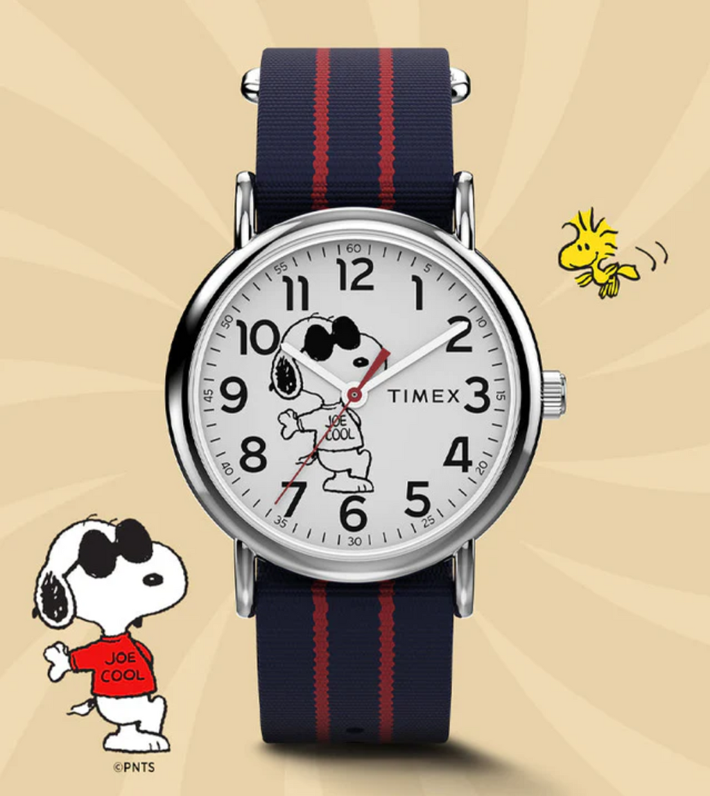 Timex x Peanuts® Weekender Joe Cool 38mm Fabric Strap Watch