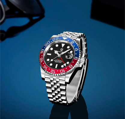 Pagani Design Automatic GMT Blue & Red Jubilee bracelet