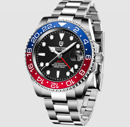 Pagani Design Automatic GMT Blue & Red Oyster Bracelet