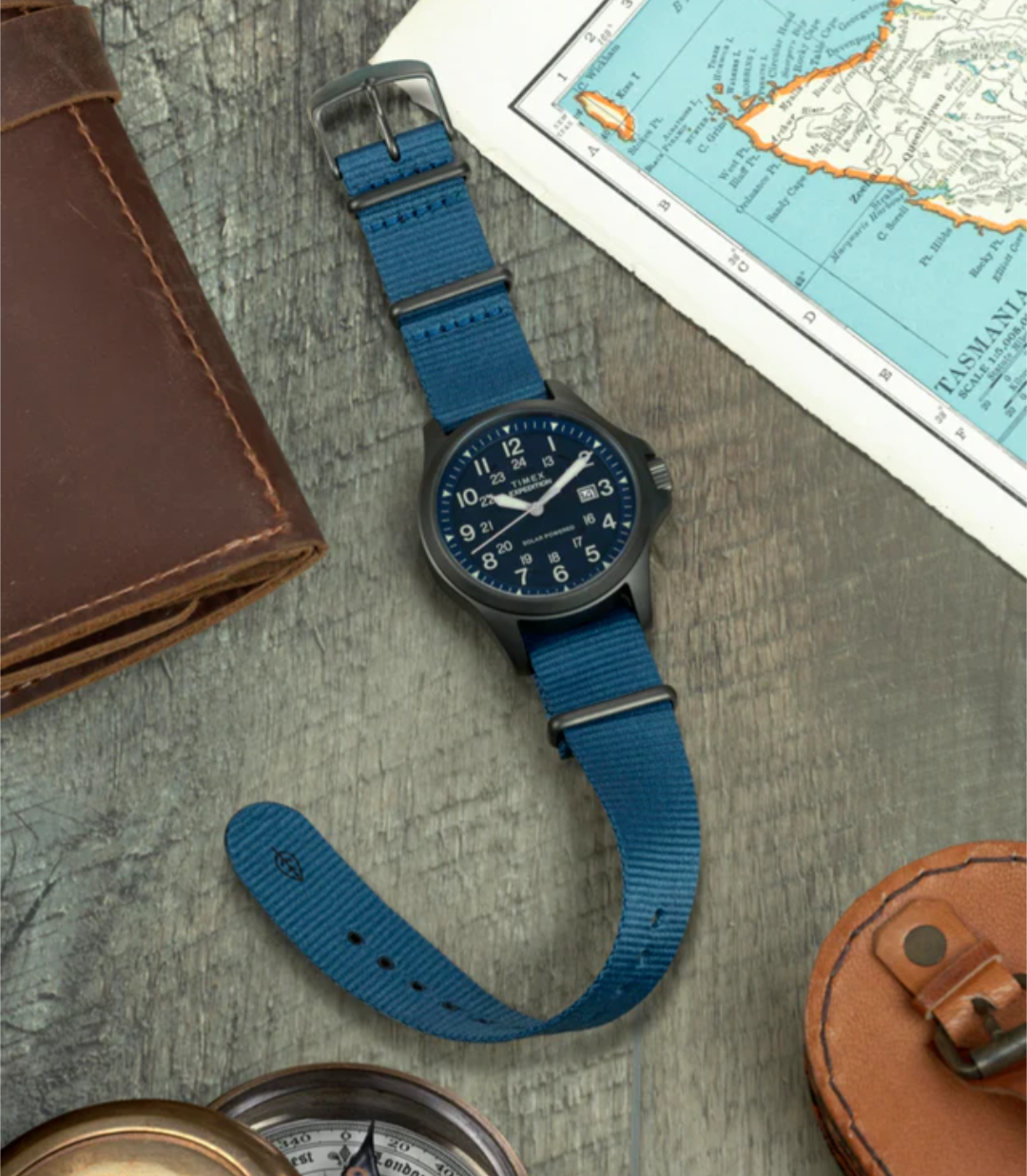 Expedition® Field Post Solar
41mm Eco-Conscious Fabric Strap Watch Blue