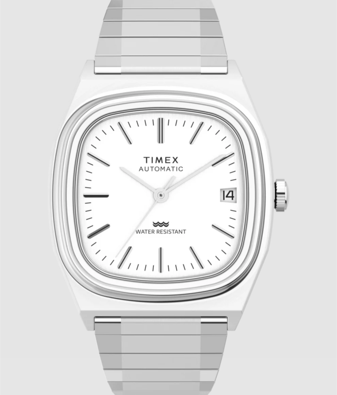 Timex® Automatic 1983 E Line Reissue 34mm Stainless Steel Expansion Band Watch