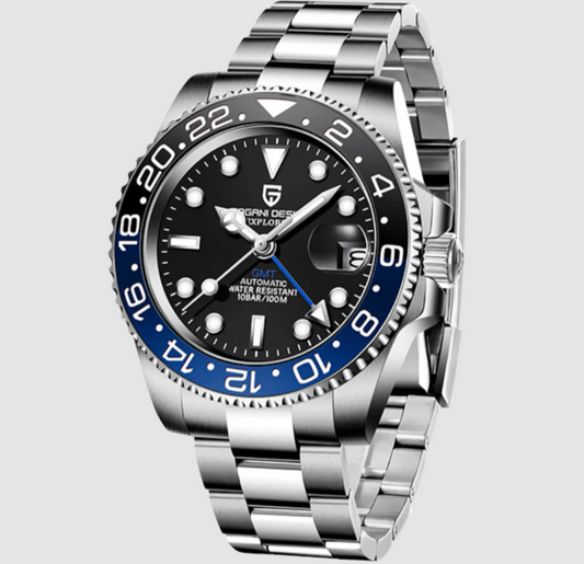 Pagani Design Automatic GMT  Black & Blue oyster bracelet