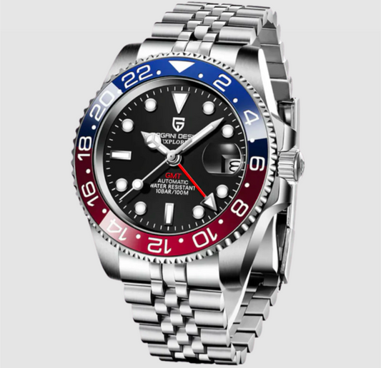 Pagani Design Automatic GMT Blue & Red Jubilee bracelet