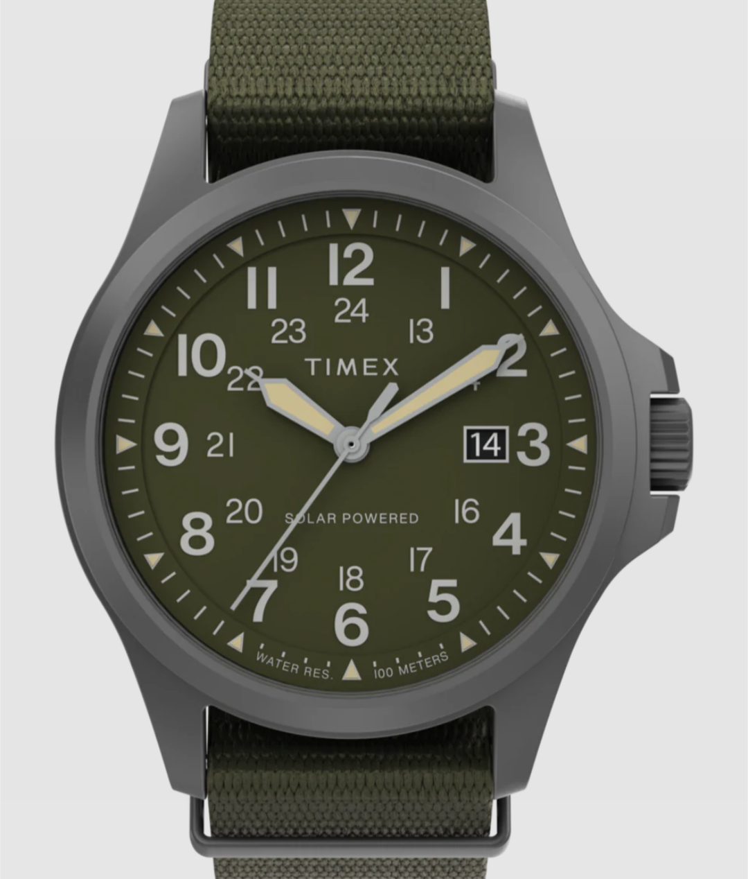 Expedition Field Post Solar 41mm Recycled Fabric Strap Watch Green