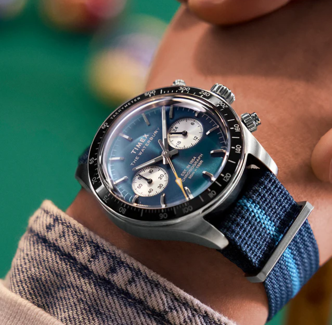 Waterbury Heritage Chronograph 39mm Fabric Strap Watch TW2Y39000