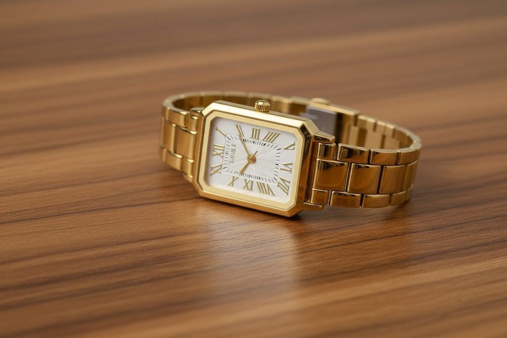 Timex Women's Square Dress Watch 21 mm Gold tone bracelet watch