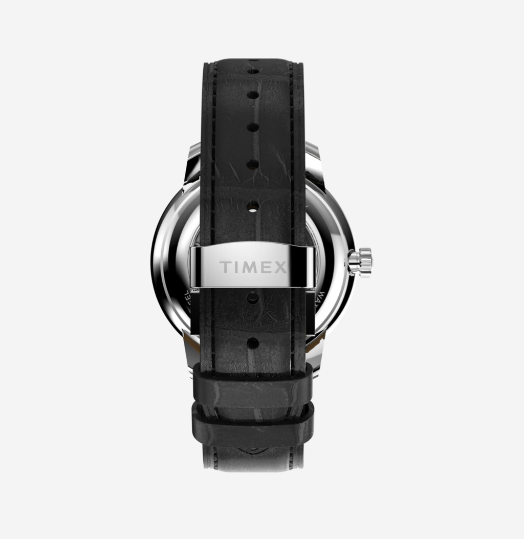 Timex® Waterbury Metropolitan Automatic 41mm Leather Strap Watch 
41 mm