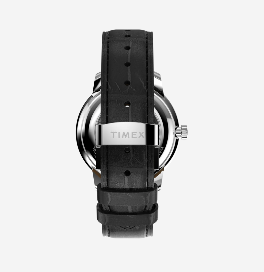 Timex® Waterbury Metropolitan Automatic 41mm Leather Strap Watch 
41 mm