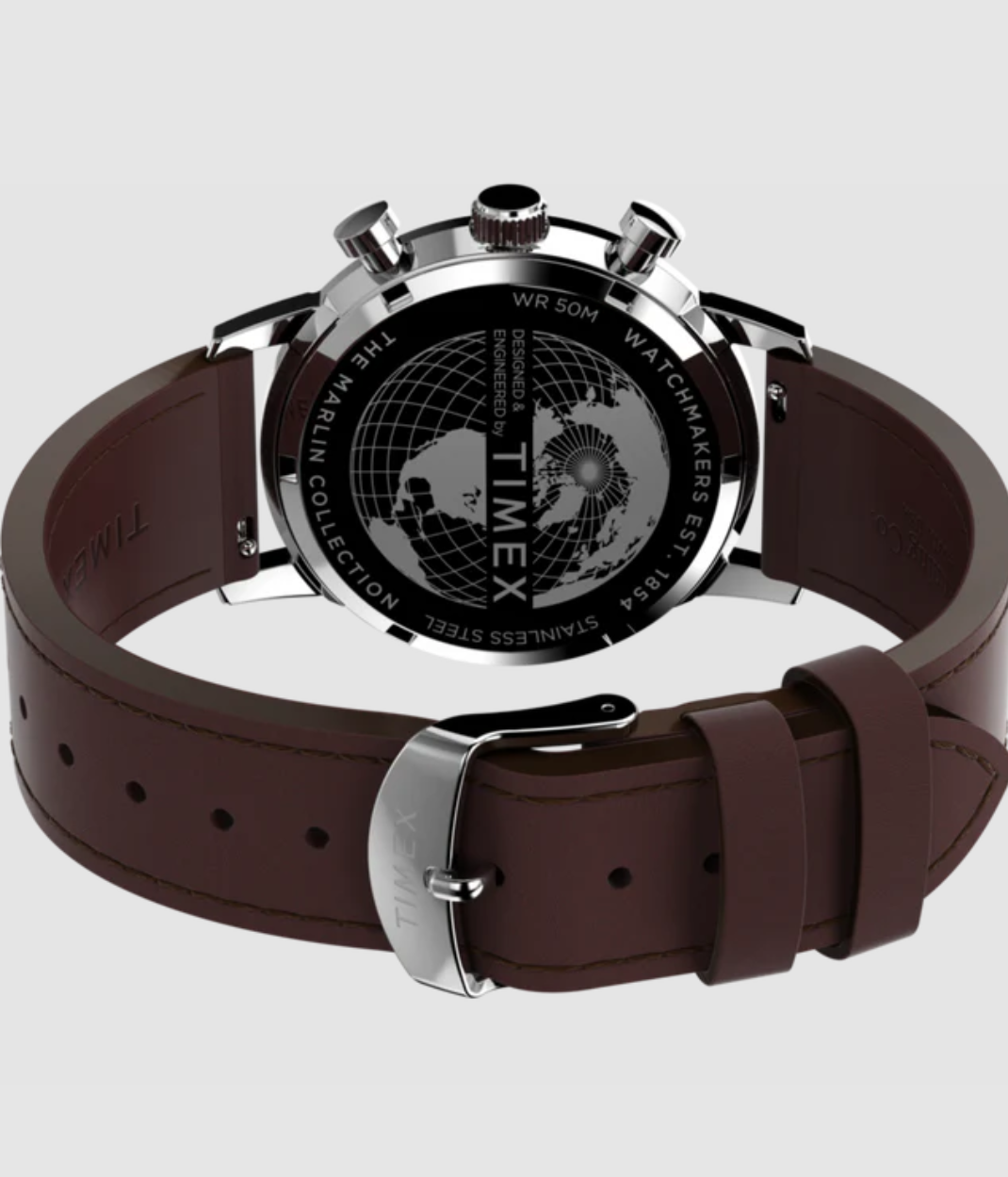 Marlin® Chronograph Tachymeter Blue Dial

40mm Leather Strap Watch