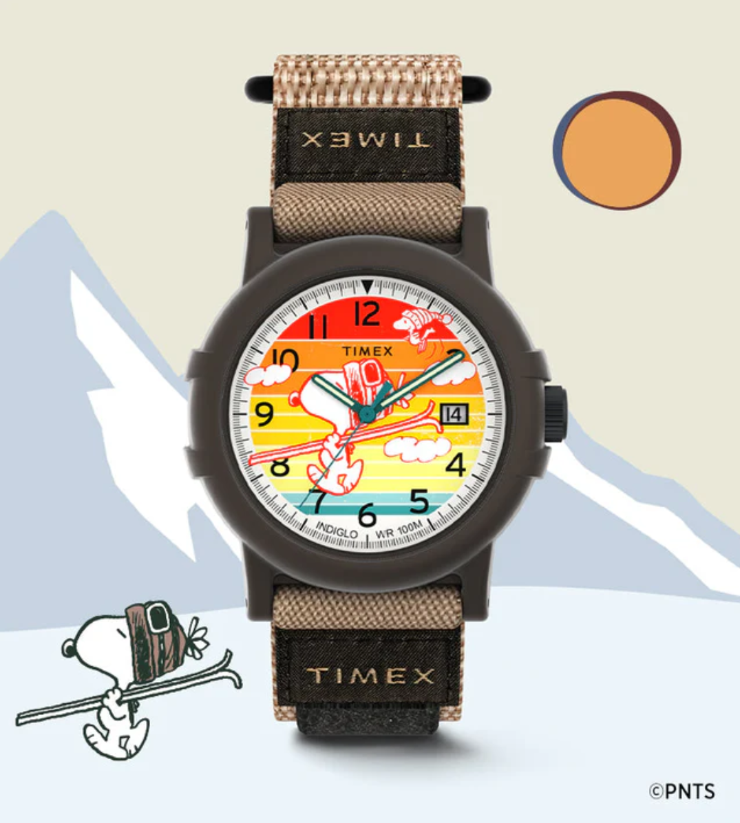 Timex x Peanuts® Camper Ski Snoopy Watch