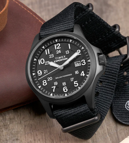 Expedition® Field Post Solar
41mm Eco-Conscious Fabric Strap Watch Black