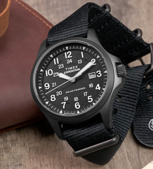 Expedition® Field Post Solar
41mm Eco-Conscious Fabric Strap Watch Black