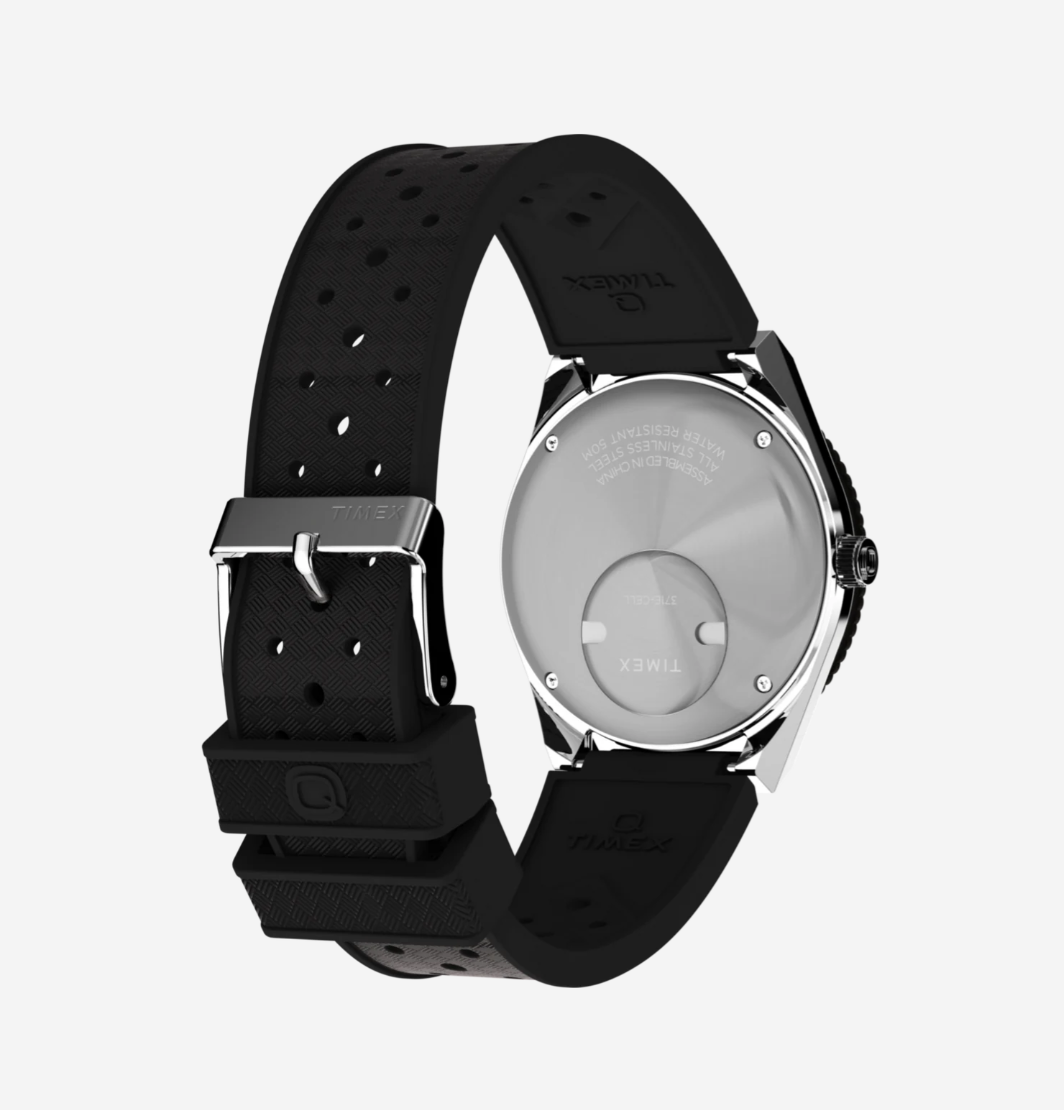 Q Timex® GMT 38mm Synthetic Rubber Strap Watch