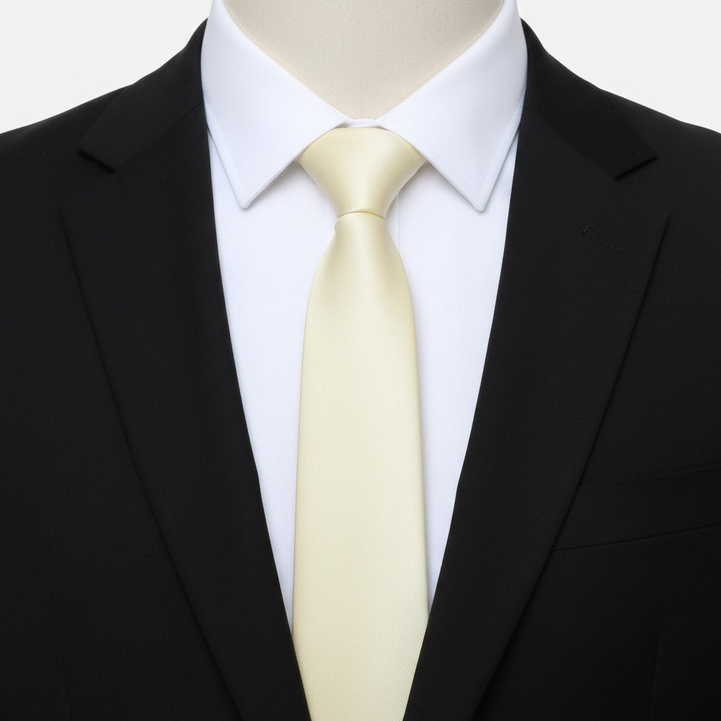 Grosgrain Solid Butter Tie