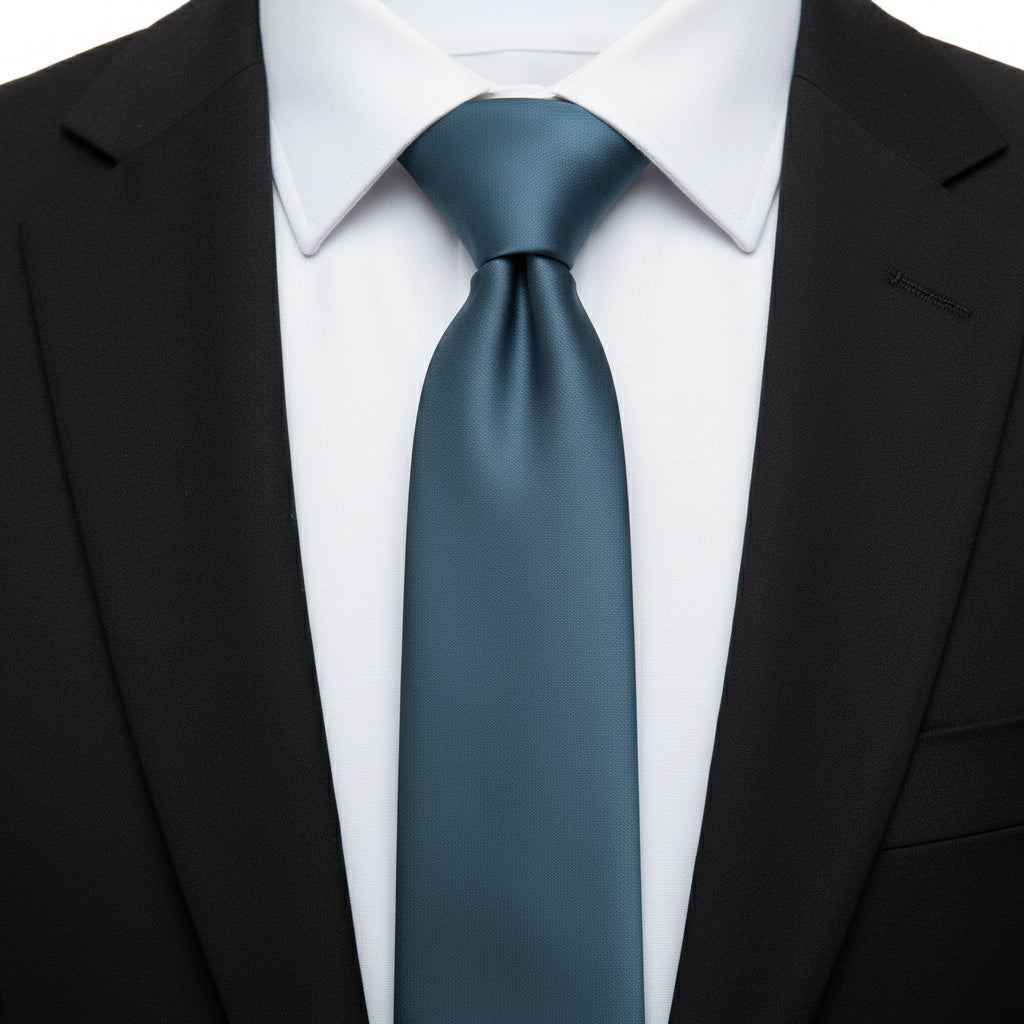 Grosgrain Solid Deep Teal Tie